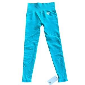 Women's Best Power Seamless Ceramic Turquoise Leggings Medium NWT